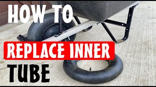 How To Change Wheelbarrow Tire Tube 5 STEPS [upl. by Brighton]