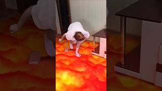 When the Floor is LAVA 🔥😱 lava floorislava lava floorlava viral top trending guess [upl. by Einreb]