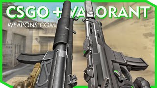 CSGO vs Valorant  Weapons Compared 2023 [upl. by Gerdi]