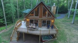 Good Time Pine  Luxury Log Home Vacation Rental at Deep Creek Lake Maryland [upl. by Airbma]