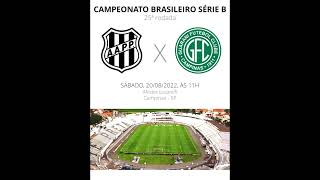 PONTE PRETA x GUARANI onde assistir ao vivo derbi campineiro da 31ª rodada da Serie B shorts news [upl. by Ateekram955]