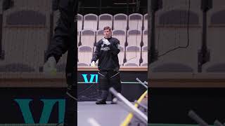 Goalkeeper warmup with Thomas Crona innebandy floorball florbal salibandy unihockey promask [upl. by Etty]