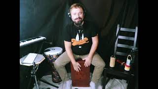 Davide Roberto on Ama Cajon Drum  Play Along Excerpt of quotNegra Presuntuosaquot by Susana Baca [upl. by Attezi723]