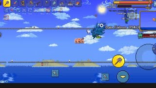 Master Mode Pre Plantera Duke Fishron MobileAttempt [upl. by Haodnanehs]