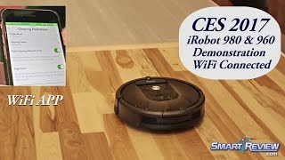 CES 2017  iRobot Roomba 980 WiFi Robot Demonstration  900 Series Robotic Vacuum  Smart Review [upl. by Graig]