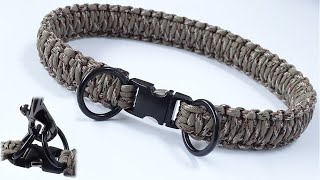 Make a Safety 2 Rings Design Paracord Dog Collar  King Cobra Weave  CBYS Paracord Tutorial [upl. by Mehala]