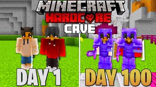 We Survived 100 Days Of Hardcore Minecraft In A Cave Only World  Duo Minecraft Hardcore [upl. by Odrarebe653]