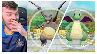 INSANE TWO SHINY DRAGONS SPAWNED Shiny Charizard and Shiny Dragonite in Pokémon Lets Go Pikachu [upl. by Yemrots404]