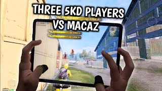 3 FIVE KD PLAYERS VS ATW MACAZ 1 VS 3 M24 CHALLENGE  IPAD PRO 5 FINGERS CLAW HANDCAM GAMEPLAY [upl. by Harahs922]