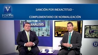 Sanción por inexactitud  Complementario de normalización Congreso Derecho Tributario [upl. by Nillok]