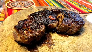 Ribeye Steak from Inigo’s  seared on cast iron skillet [upl. by Madelin]