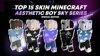 TOP 15 SKIN MINECRAFT BOY AESTHETIC  MCPE INDONESIA [upl. by Attenwad440]