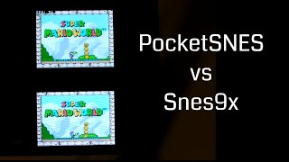 Dingoo A320 PocketSNES vs Snes9x [upl. by Ailekat]