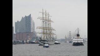 829 Hafengeburtstag Hamburg 2018  Kruzenshtern  Ex Padua  Крузенште́рн [upl. by Zerimar]