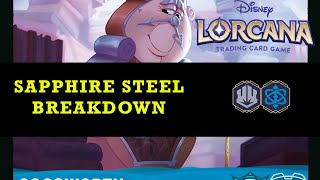 🔵⚪ Sapphire Steel BREAKDOWN  Disney Lorcana l Pixelborn [upl. by Aifas]