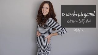 12 WEEKS PREGNANT  headaches cravings  belly shot [upl. by Jotham606]