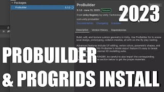 Install ProBuilder amp ProGrids in 2 Minutes 2023 [upl. by Naillij]