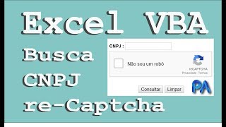 BUSCA CNPJ RECEITA FEDERAL EXCEL VBA [upl. by Reuben956]