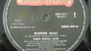 Timex Social Club  Rumors Remix 1986 [upl. by Frangos]