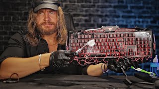 ASMR Professional Dirty Keyboard Deep Clean ⌨️✨ [upl. by Aicened]