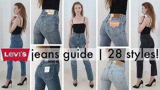 The ultimate tryon guide to womens Levis jeans  EVERY STYLE  2018 [upl. by Cacilia9]