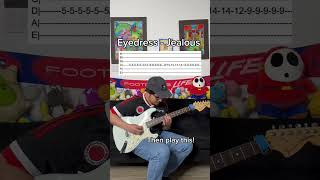 Eyedress  jealous guitar tutorial [upl. by Sadira]