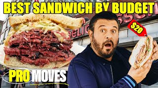 5 vs 35 Sandwich Adam Richman Eats the Best Sandwiches by Budget  Pro Moves [upl. by Stacia994]