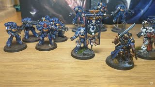 Chaos Vs Ultramarines 500 pt Battle Report  10th Ed warhammer40k 40k battlereport [upl. by Yerfdog]