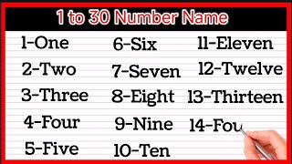 1 to 50 Spelling in English  Number Names 1 to 30  1 to 30 Counting  One to Fifty Spelling [upl. by Stuart503]