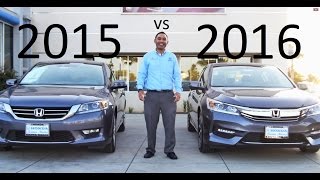 2016 Honda Accord VS 2015 Accord Comparison V6 equipment review [upl. by Ardella]