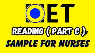 oet reading sample for nurses part C [upl. by Sullivan]