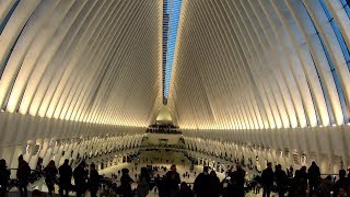 ⁴ᴷ⁶⁰ Walking Tour of World Trade Center Oculus and Brookfield Place NYC [upl. by Giffer]