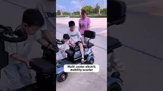 Multiseater electric wheelchair mobilityscooter scooter parents elderly mobility travel [upl. by Leagiba]