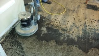 The easy way to remove old black tar linoleum adhesive from hardwood [upl. by Alleras]