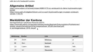 Kryptowährungen Steuern Schweiz [upl. by Gorlin]