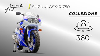 Suzuki GSXR 750  Moto da Collezione  Vista a 360°  Moto Argento [upl. by Lovato]