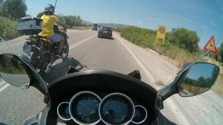 Top Speed GTS 300i F4 and chasing a yellow BMW GS [upl. by Enelegna]