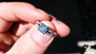 James Allen Engagement Ring Diamond w Strong Blue Fluorescence [upl. by Machute]