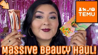 MASSIVE TEMU BEAUTY amp LIFESTYLE HAUL  DUPES FOR HIGH END MAKEUP [upl. by Wight854]