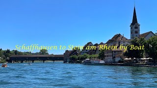 High Rhine Boat Tour between Schaffhausen and Stein am Rhein [upl. by Ynnub247]