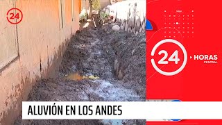 Aluvión provocó daños en casas familias aisladas y cortes de agua  24 Horas TVN Chile [upl. by Furgeson385]