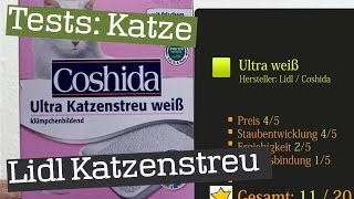 Lidl Katzenstreu Coshida  Katzenstreu im Test [upl. by Burnsed]