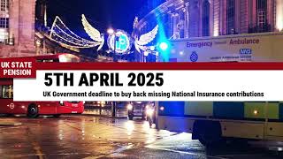 UK State Pension Deadline in 6 Months [upl. by Atteynad895]