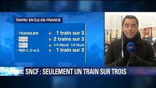 Grève des transports les grandes lignes peu perturbées galère dans le RER [upl. by Strohben]