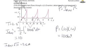 ES203 Lec 92 RMS value Power Calculations [upl. by Tteve]