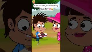 Anta Pinkuu mayam😐🩷 funmoji2d comedy barbie pink girls girlfriends cartoon shorts love [upl. by Gniw]