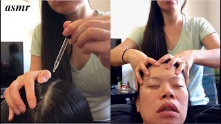 ASMR A Soothing Scalp Oil Treatment w LOTS OF SCRATCHING So Satisfying SCALP MASSAGE  HAIR PULL [upl. by Calida]