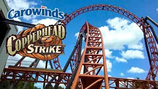 2019 Copperhead Strike Roller Coaster On Ride Front Seat HD POV Carowinds [upl. by Asp588]