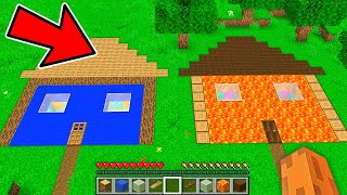 NUNCA ENTRES A LAS CASAS ENTERRADAS DE AGUA Y LAVA EN MINECRAFT 😨 [upl. by Aelber]