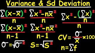 How to Find The Variance  Standard Deviation  Coefficient of Standard Deviation amp Variation [upl. by Assiled]